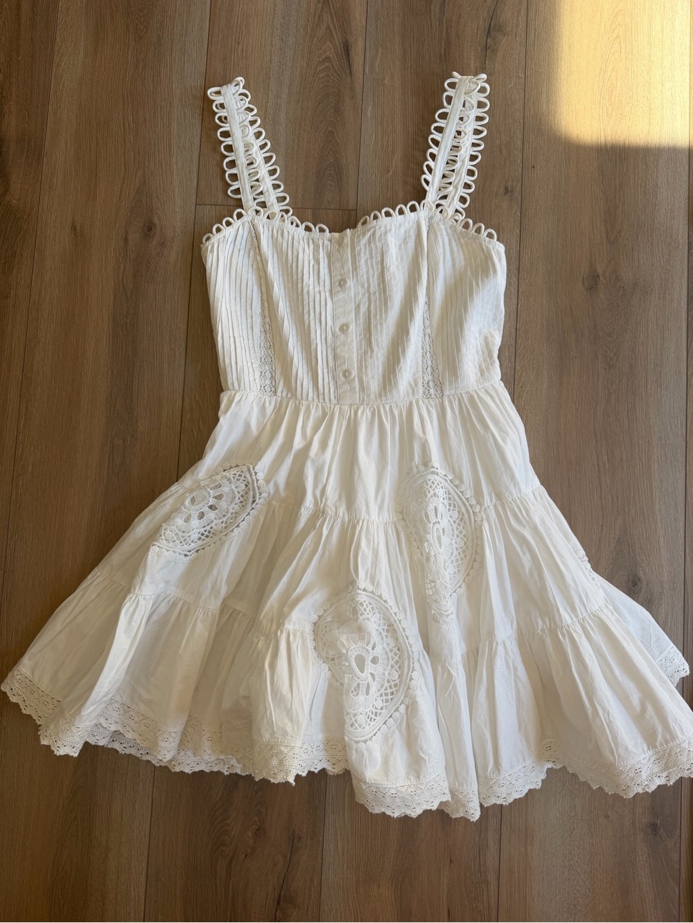 NWT White Eyelet Tiered Romper/Dress